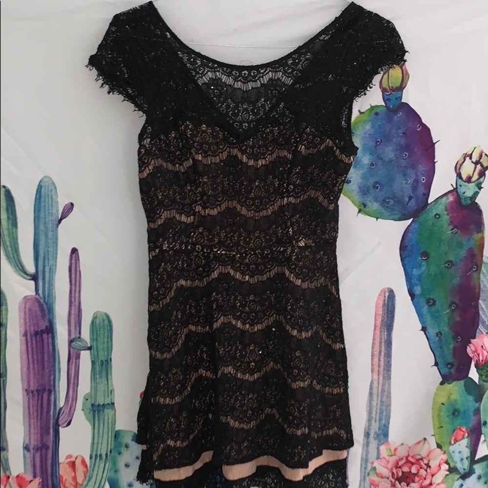 black lace dress